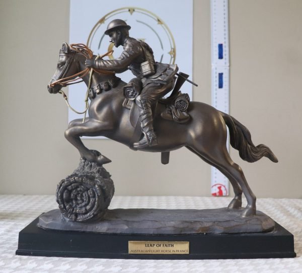 Statue "Leap of Faith" Australian light horse in France